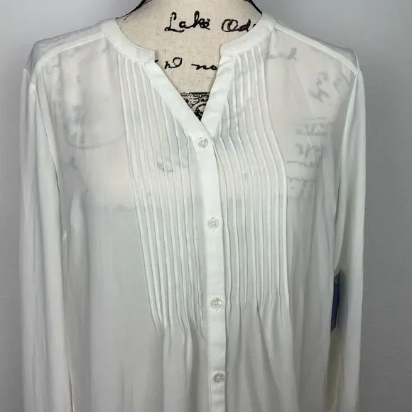 Laura Scott MediumWhite Long Sleeve Cottagecore Shirt - Picture 2 of 7